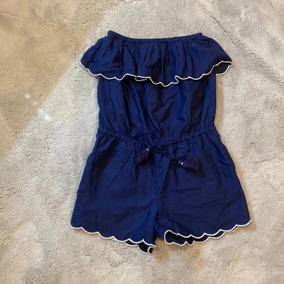 Vineyard vines navy strapless romper 100% cotton size XS - Picture 2 of 12